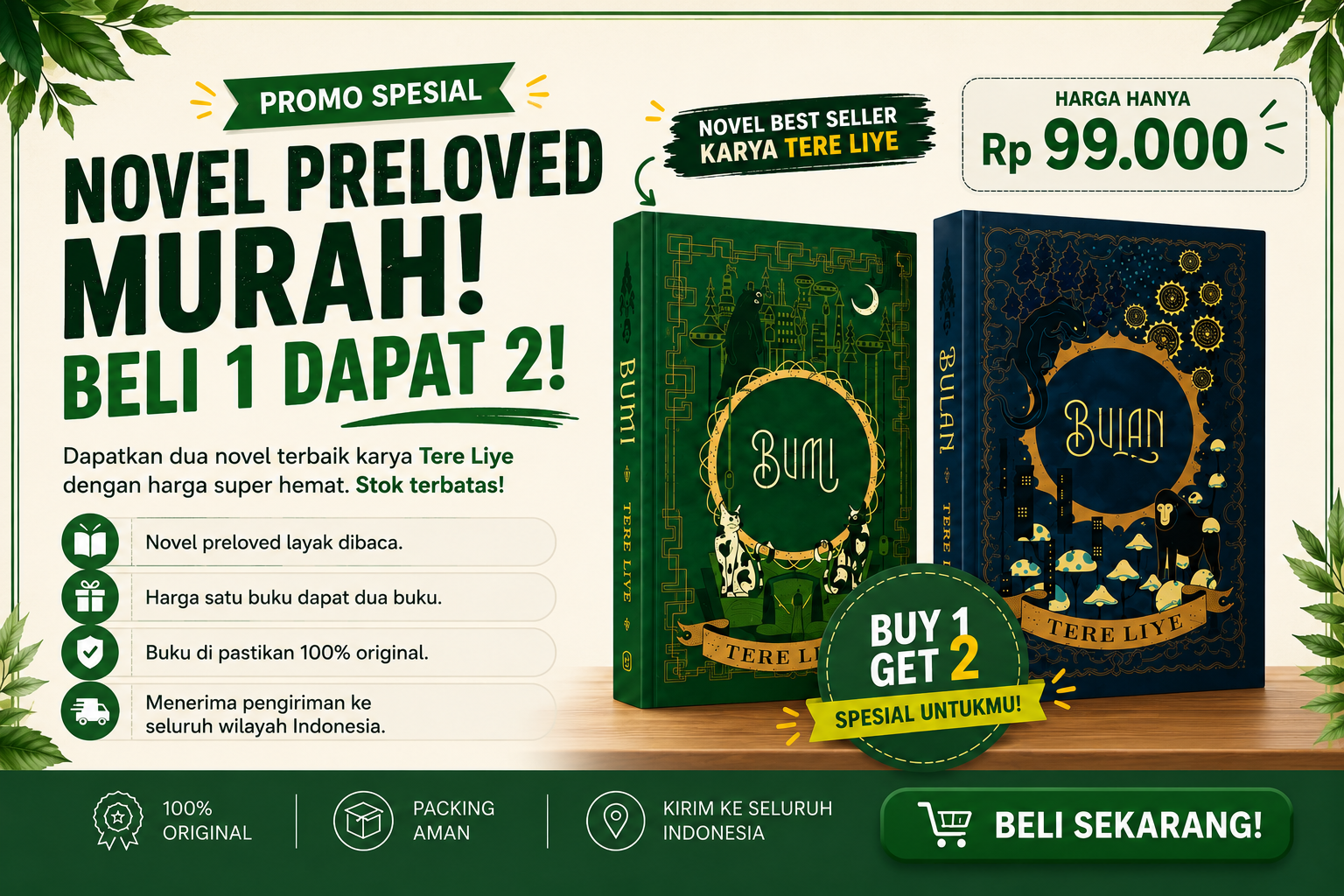 Promo Novel Bumi dan Bulan